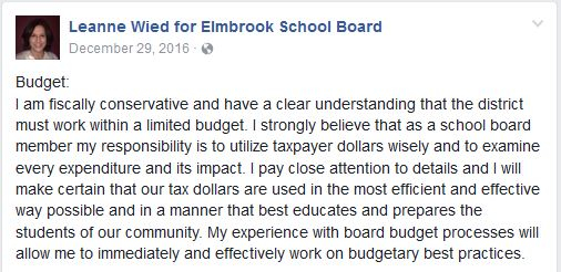 Claims to be a fiscal conservative